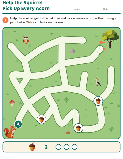 Preview of Maze Puzzles worksheet for grade 1