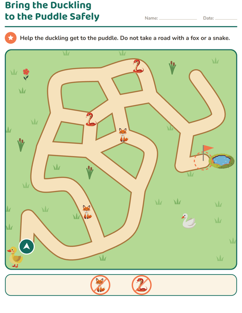Preview of Maze Puzzles worksheet for grade 1