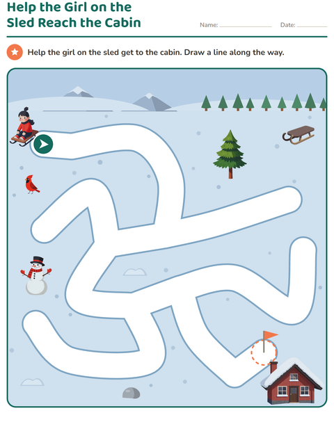 Preview of Maze Puzzles worksheet for kindergarten