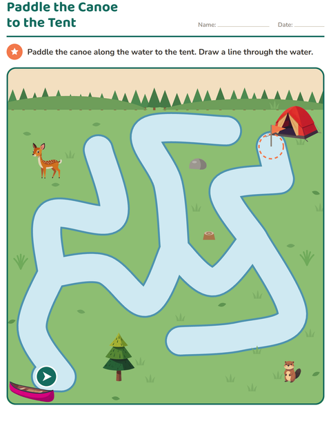 Preview of Maze Puzzles worksheet for kindergarten
