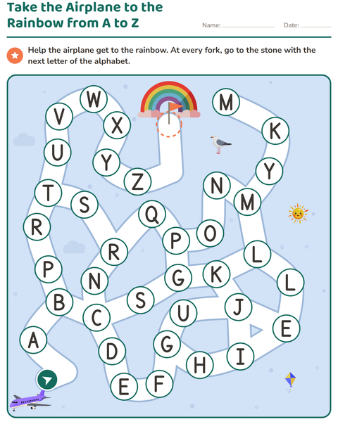 Preview of Maze Puzzles worksheet for kindergarten