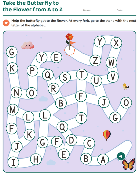 Preview of Maze Puzzles worksheet for kindergarten