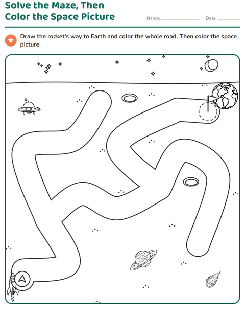 Preview of Maze Puzzles worksheet for kindergarten