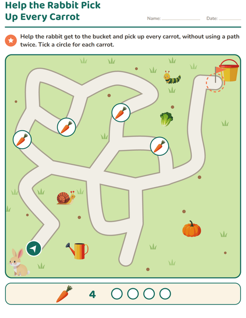 Preview of Collect the Carrots: Help the Rabbit Pick Every Carrot