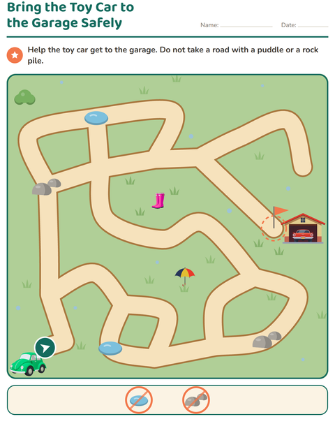 Preview of Maze Puzzles worksheet for grade 1