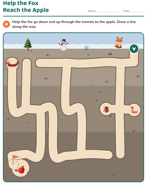 Preview of Maze Puzzles worksheet for grade 1