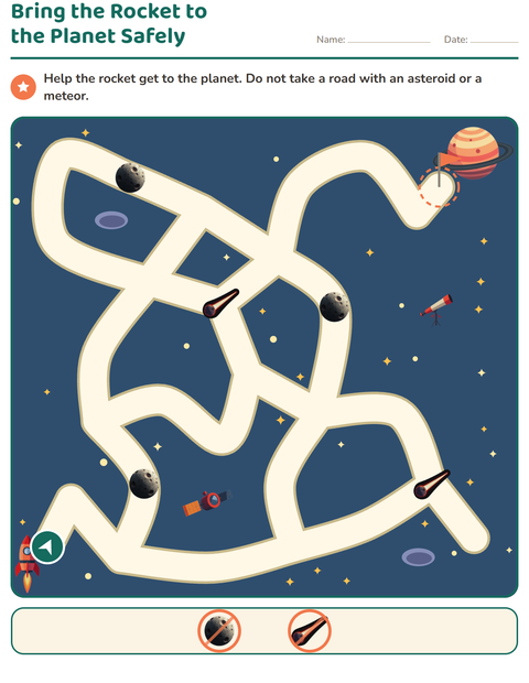 Preview of Maze Puzzles worksheet for grade 1