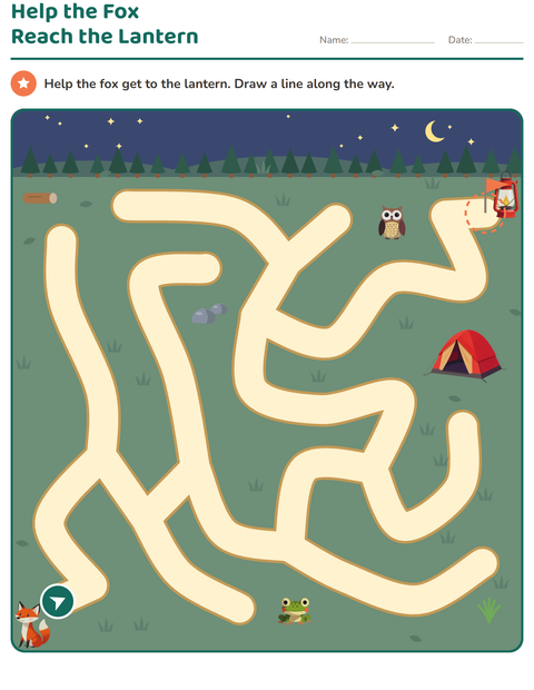 Preview of Maze Puzzles worksheet for kindergarten