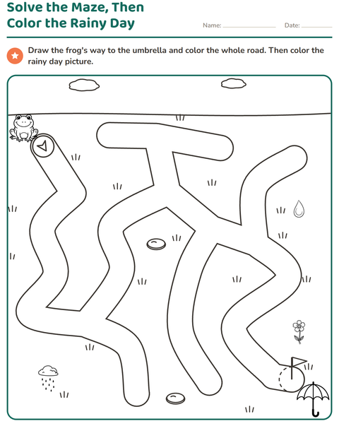 Preview of Maze Puzzles worksheet for kindergarten