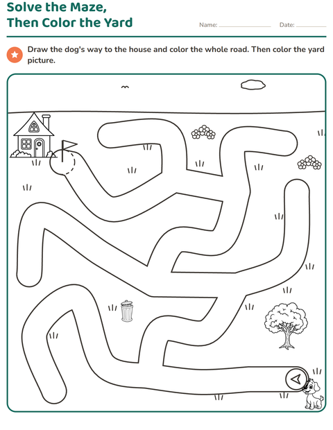 Preview of Maze Puzzles worksheet for kindergarten