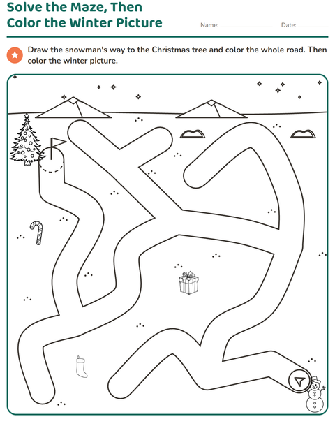 Preview of Maze Puzzles worksheet for kindergarten