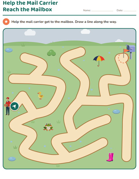 Preview of Maze Puzzles worksheet for kindergarten