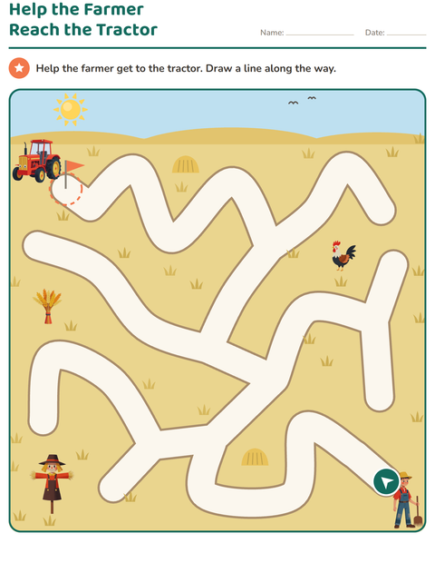 Preview of Maze Puzzles worksheet for kindergarten