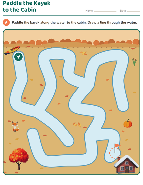 Preview of Maze Puzzles worksheet for kindergarten