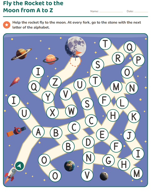 Preview of Maze Puzzles worksheet for kindergarten