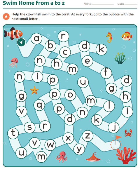 Preview of Maze Puzzles worksheet for kindergarten