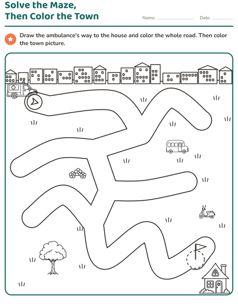 Preview of Maze Puzzles worksheet for kindergarten