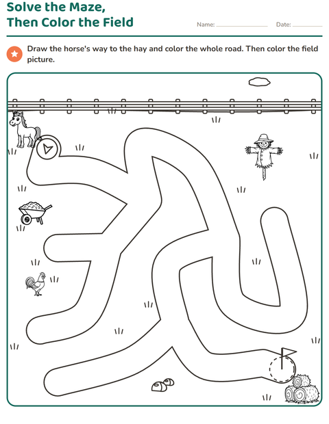 Preview of Maze Puzzles worksheet for kindergarten