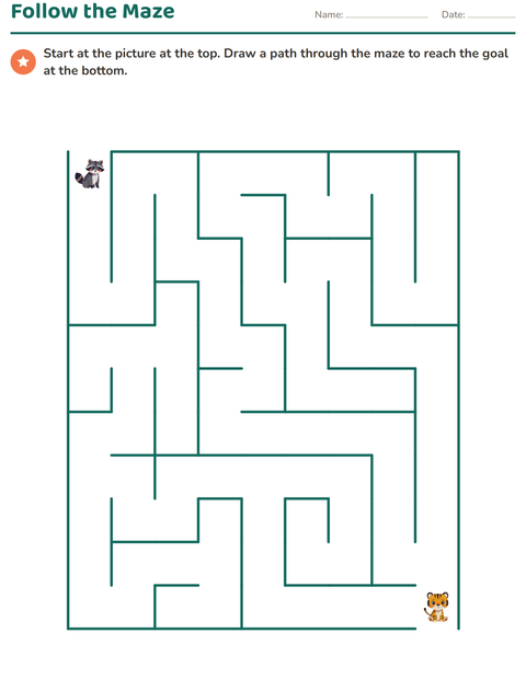 Animal Maze: Help One Friend Find the Other