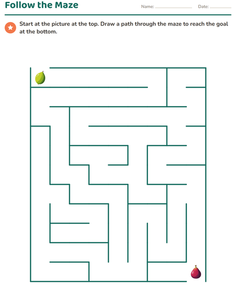 Fruit Maze: Find the Way to the Fruit