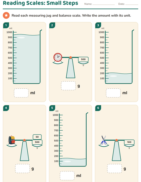 Preview of Measurement worksheet featuring Classroom for grade 2