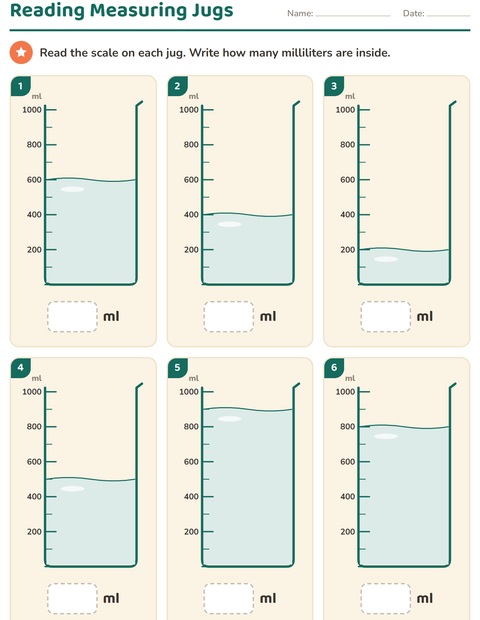 Preview of Measurement worksheet for grade 2