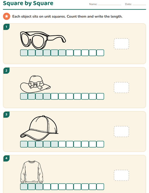 Preview of Measurement worksheet featuring Apparel BW for grade 1