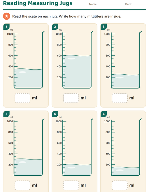 Preview of Measurement worksheet for grade 2