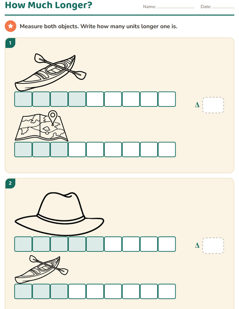 Preview of Measurement worksheet featuring Travel and Holiday BW for grade 2