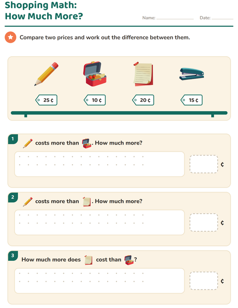 Preview of Counting Money worksheet featuring Classroom for grade 2