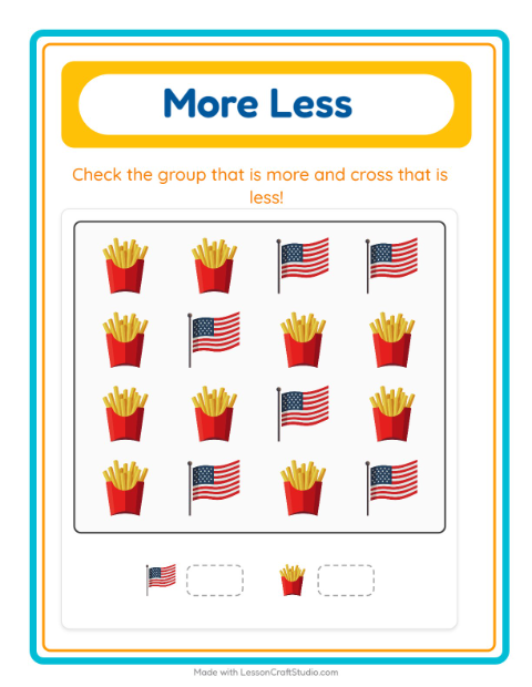 More or Fewer with Fourth of July Things — 3
