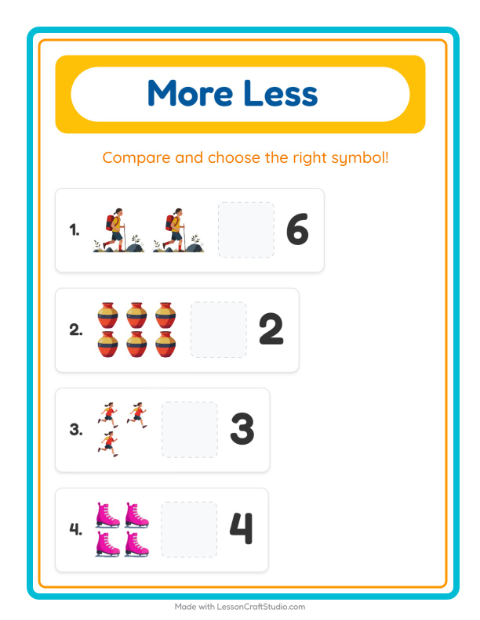 More or Fewer with Activities — 2