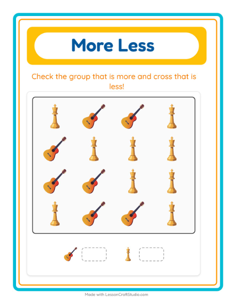 More or Fewer with Activities — 3