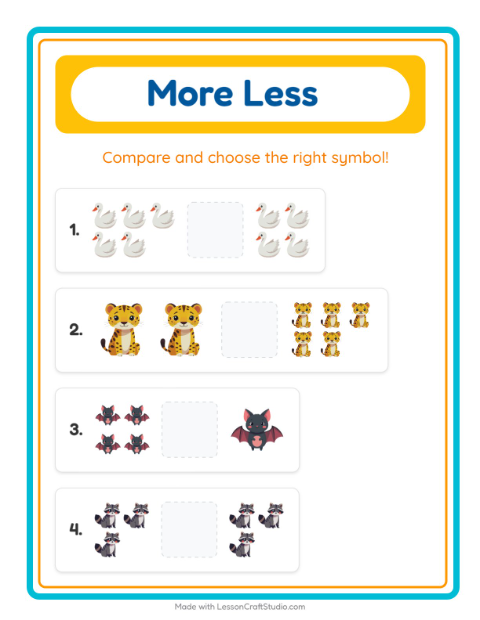 More or Fewer with Animals