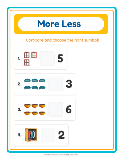 More or Fewer with Household Things — 2