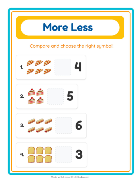 More or Fewer with Bakery Treats — 2