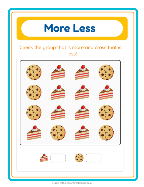 More or Fewer with Bakery Treats — 3
