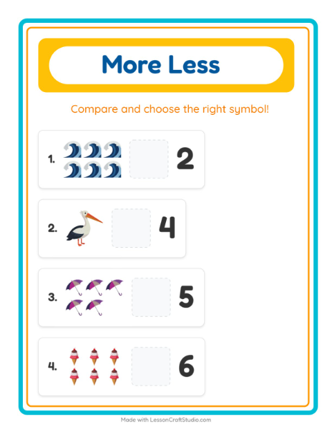 More or Fewer with Beach Things — 2