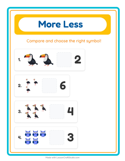 More or Fewer with Birds — 2