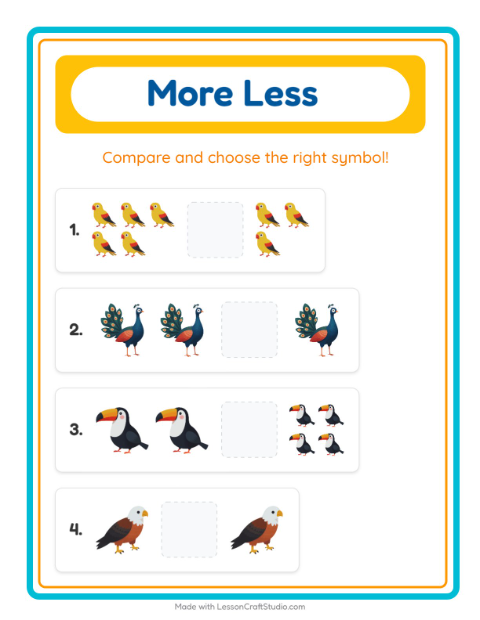 More or Fewer with Birds
