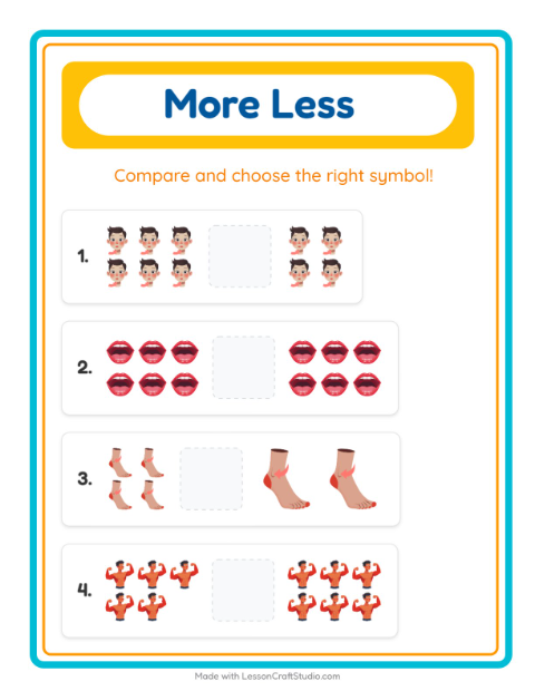More or Fewer with Body Parts