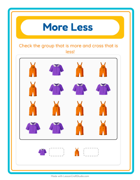 More or Fewer with Clothes — 3