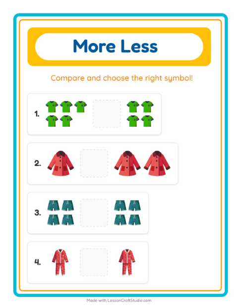 More or Fewer with Clothes