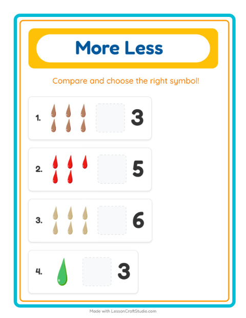More or Fewer with Colors — 2