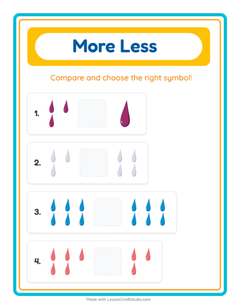 More or Fewer with Colors