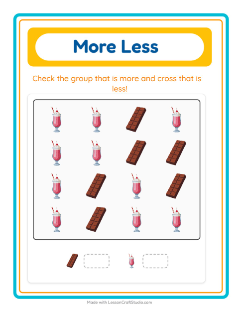 More or Fewer with Desserts and Sweets — 3