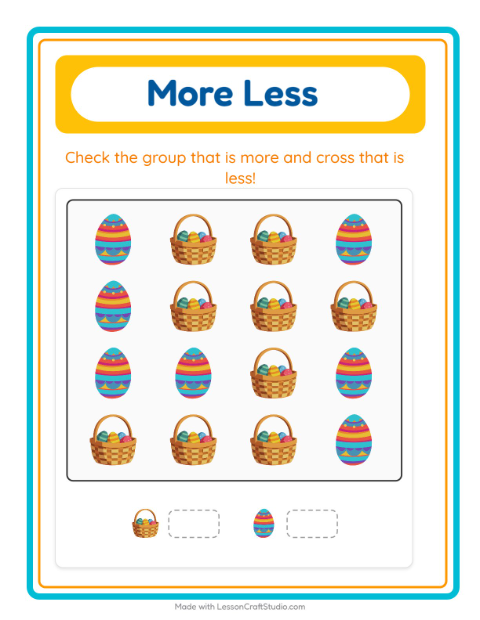 More or Fewer with Easter — 3
