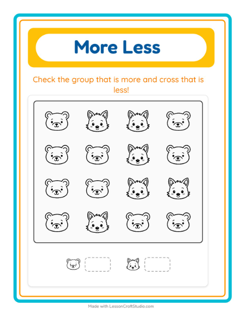 More or Fewer with Faces (Black & White) — 3
