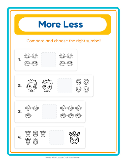 More or Fewer with Faces (Black & White)