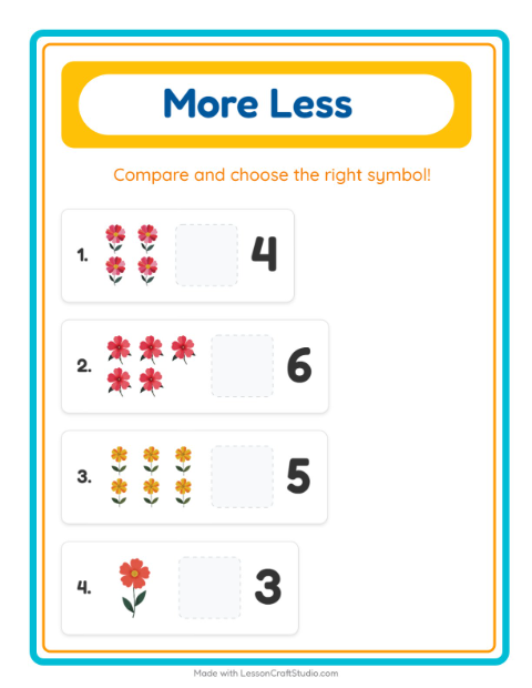 More or Fewer with Flowers — 2